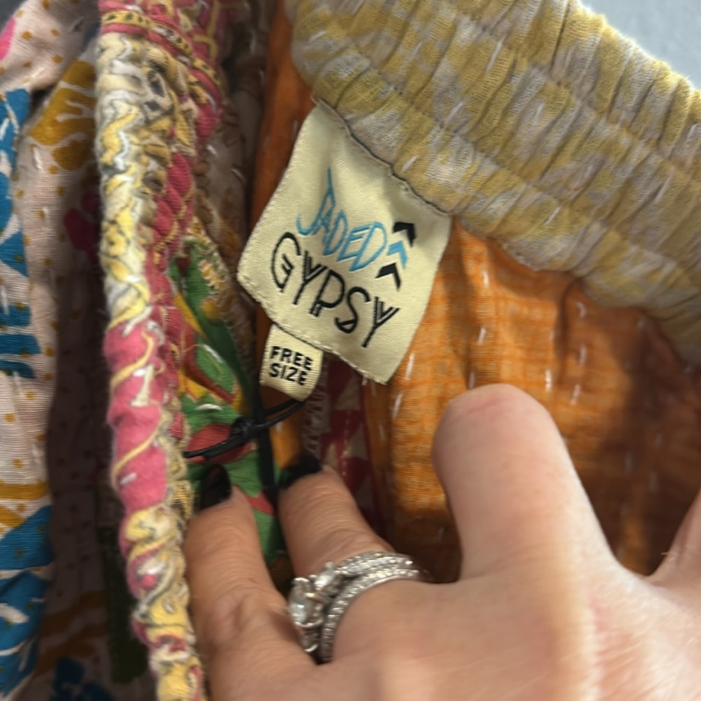 NWT Jaded Gypsy Kantha Sunrise Crop Pant - Picture 6 of 8
